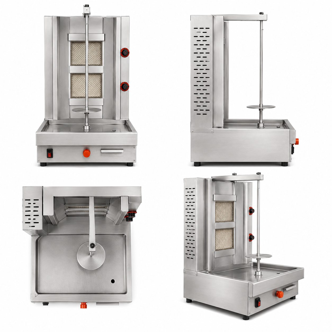 Commercial 2-Burner Gas Shawarma Machine | 9kW LPG Doner Kebab Grill GH-R2