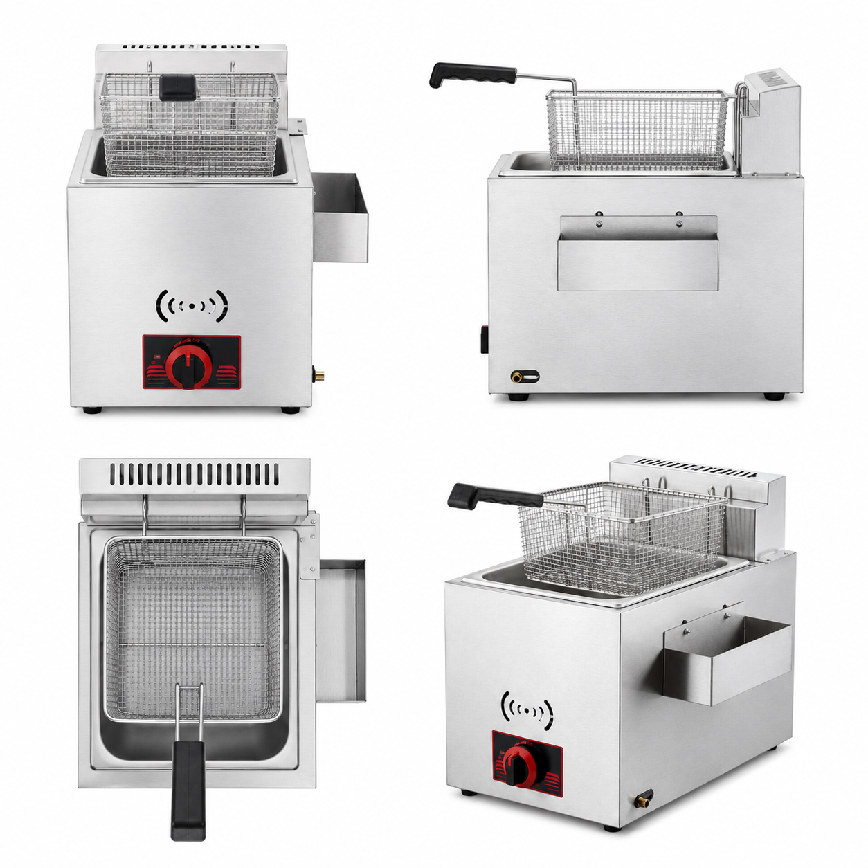 6L Commercial Gas Fryer | 1-Tank 1-Basket Countertop Fryer GF-71H