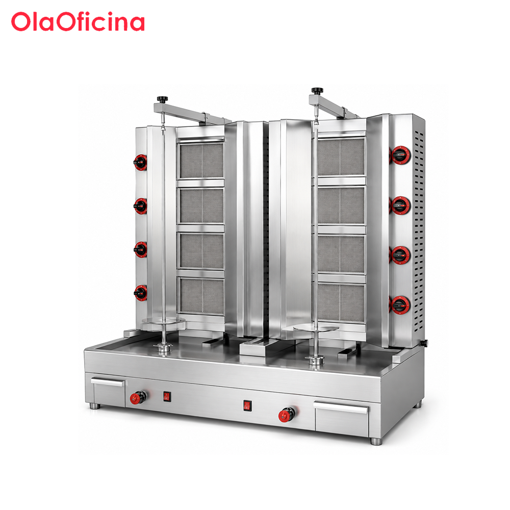 Commercial Double-Spit Gas Shawarma Machine | 17kW LPG Doner Kebab Grill CG-950Q-2