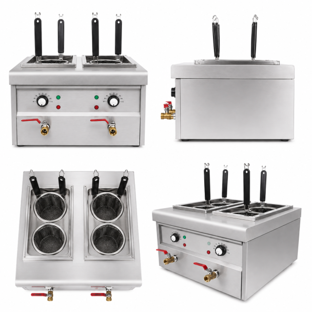 Commercial Countertop Electric Pasta Cooker | 4-Basket Noodle Boiler DM-X4