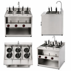 Commercial 6-Basket Gas Pasta Cooker | Floor-Standing Noodle Boiler ZM-6HXR