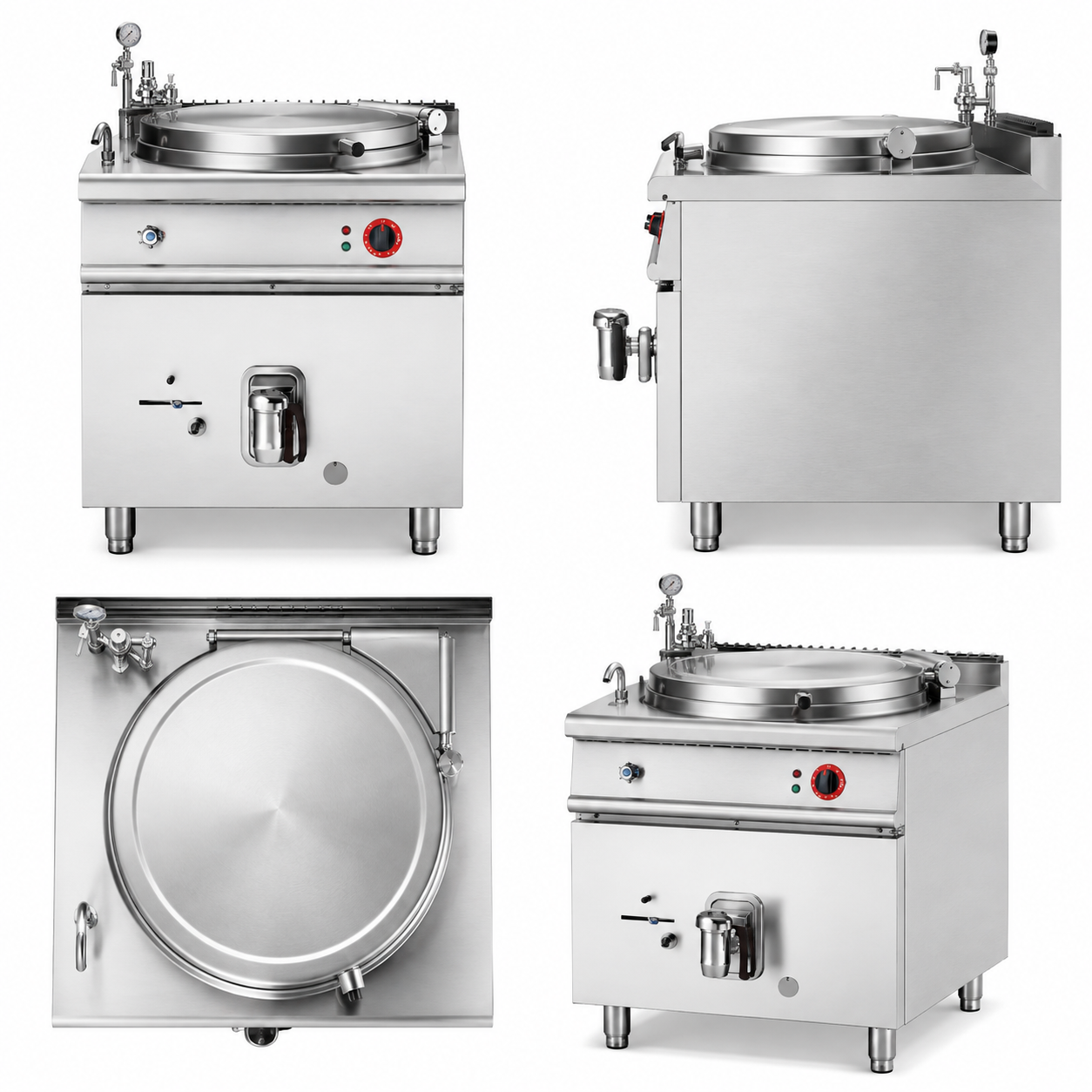 Commercial 150L Electric Indirect Heating Jacketed Kettle | 24kW Boiling Pan JZ-E150