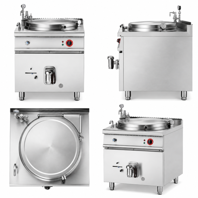 Commercial 150L Electric Indirect Heating Jacketed Kettle | 24kW Boiling Pan JZ-E150
