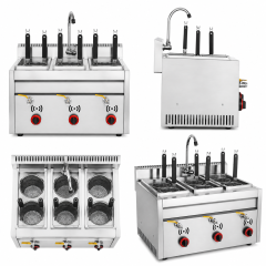 Commercial 6-Basket Countertop Gas Pasta Cooker | Noodle Boiler。GM-G6