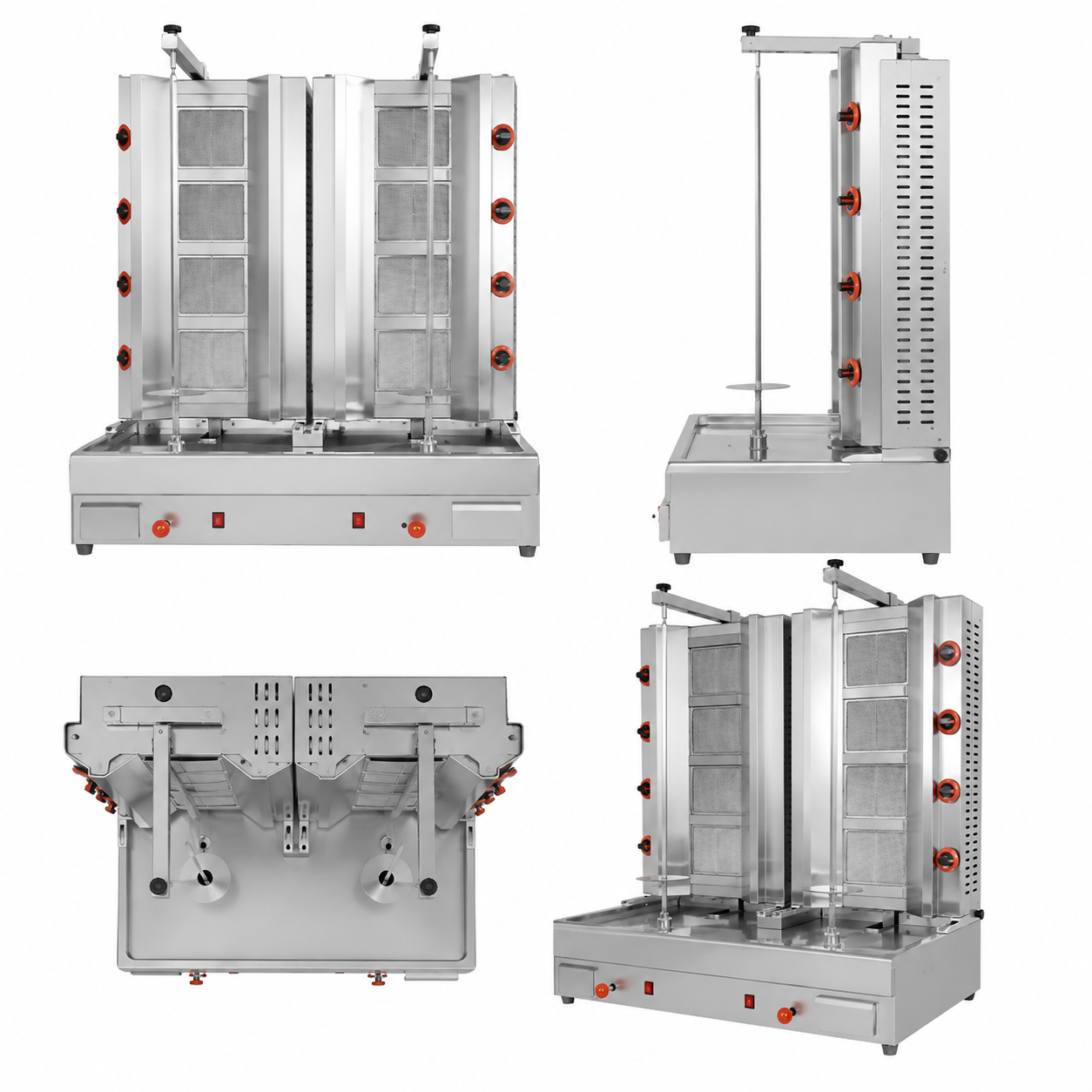 Commercial Double-Spit Gas Shawarma Machine | 17kW LPG Doner Kebab Grill CG-950Q-2