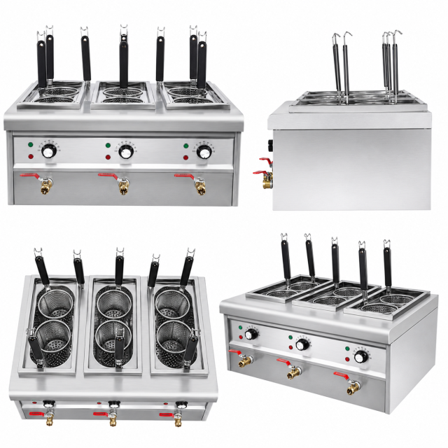 Commercial 6-Basket Countertop Electric Pasta Cooker | Noodle Boiler DM-X6  TKD