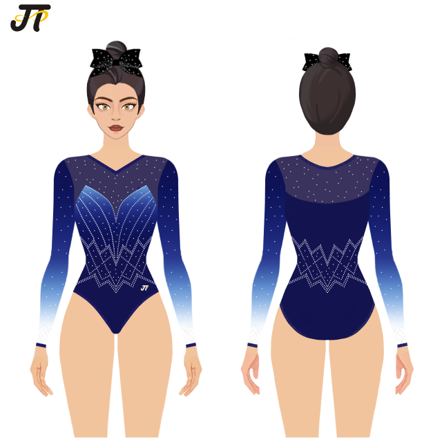 Custom Gymnastics Leotard Stylish Design For Girls Kids Artistic Rhythmic Gymnastics Competition Training Costume