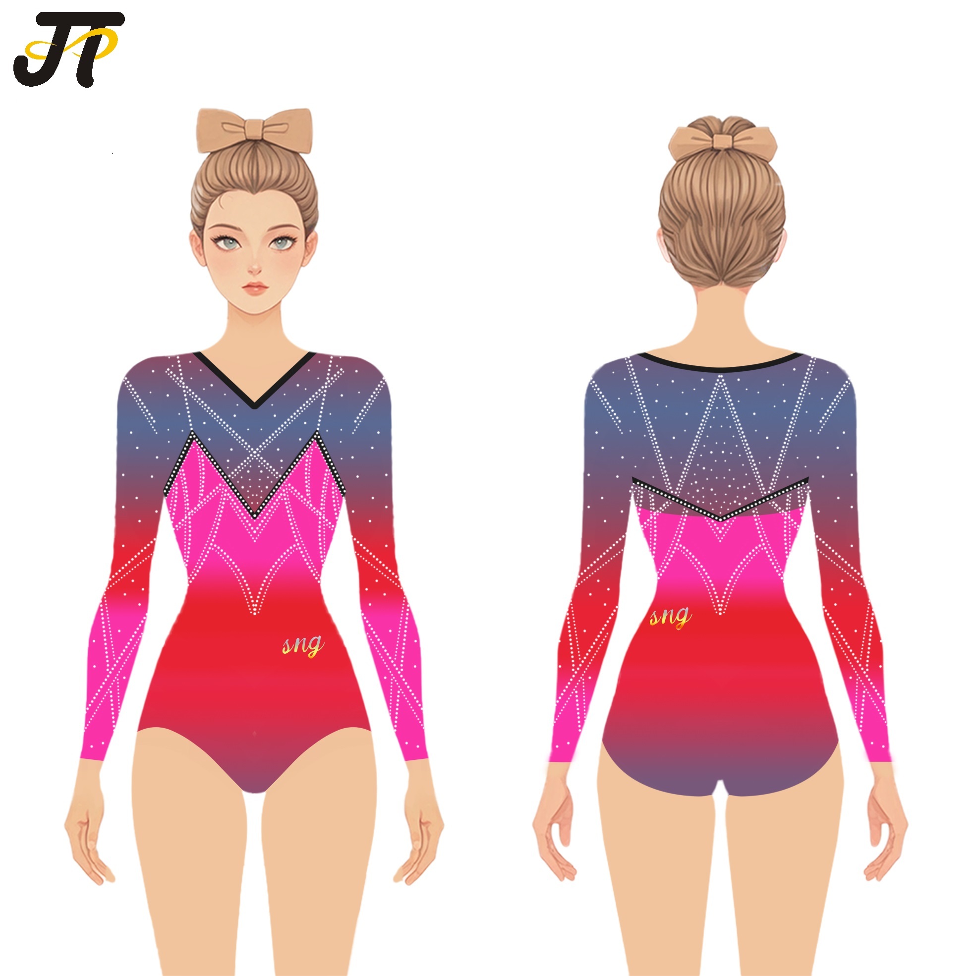 Artistic Gymnastics Leotard Soft Breathable Material Custom Style For Kids General Gymnastics Training Sessions