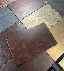 Etched stainless steel sheets