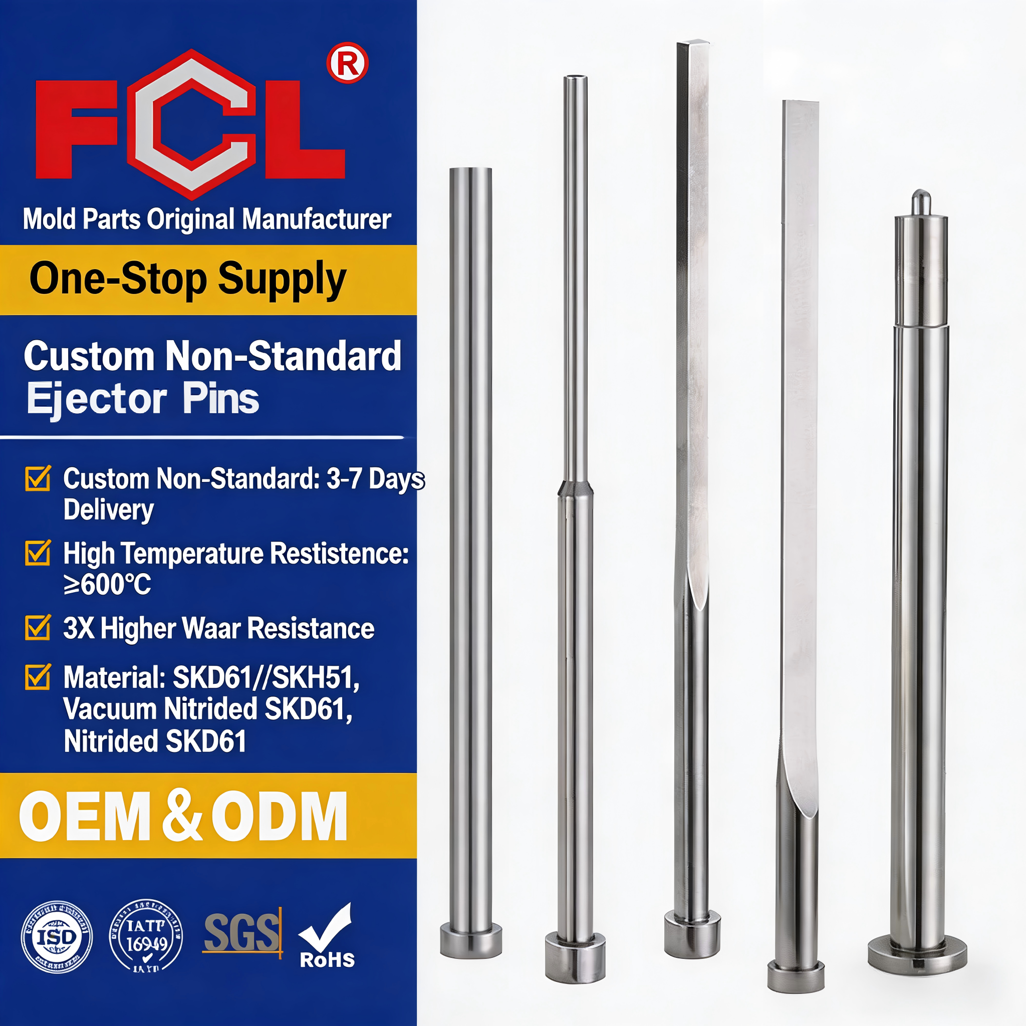 Custom Non-Standard Ejector Pins