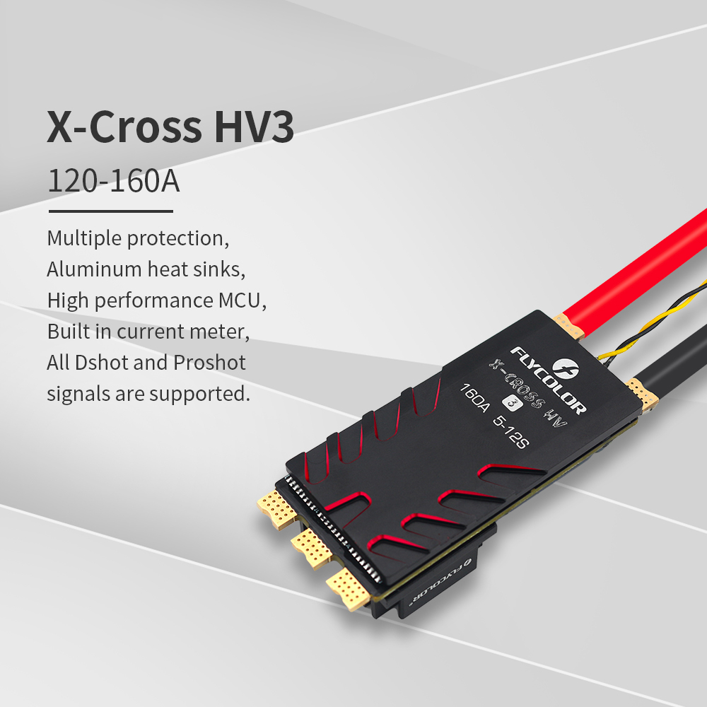 Flycolor X-cross HV ESC BL-32 Bit 5-12S 60A 80A 120A 160A Brushless Speed Controller is suitable for remote-controlled multi-rotor drones and FPV aircraft,upbh827,Flycolor X-cross HV ESC BL-32 Bit 5-12S 60A 80A 120A 160A 无刷调速器适用于遥控多轴无人机 FPV 飞机