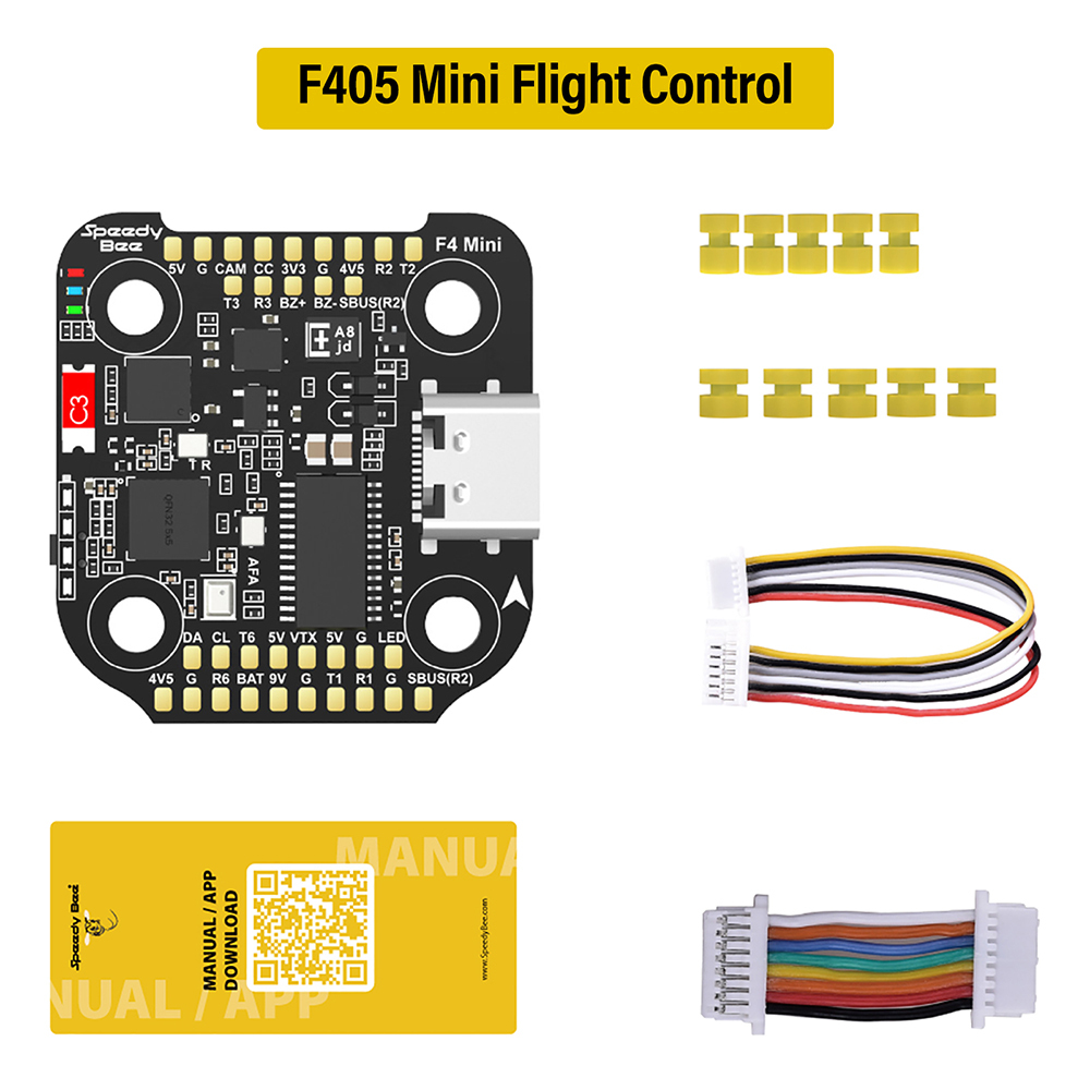 F405 Mini Stackable Flight Controller FC BLS 35A V2 3-6S 20x20 4-in-1 ESC Dual BECs for Remote Control FPV Racing Drones