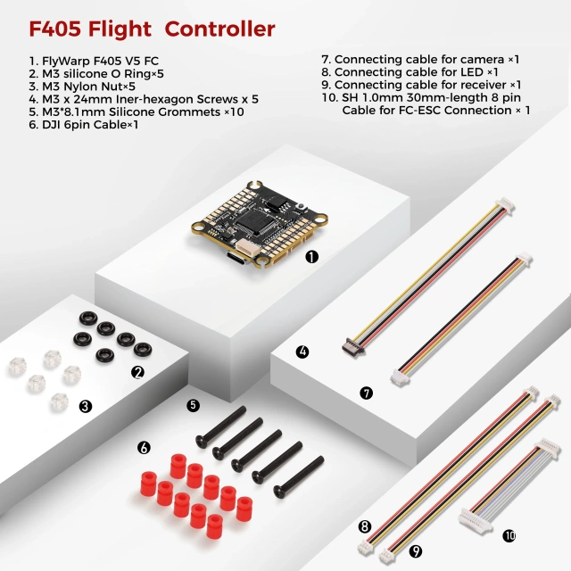 FC F405 F7 FC F722 Flight Controller, 55A/65A 4-in-1 ESC, 4-8S, Stackable, ICM42688, 30.5X30.5mm, Suitable for FPV Drone Remote-Controlled Aircraft,upbh827,FlyWarp F4 FC F405 F7 FC F722 飞控 55A/65A 四合一电调 4-8S 堆叠式 ICM42688 30.5X30.5mm 适用于 FPV 无人机遥控飞机