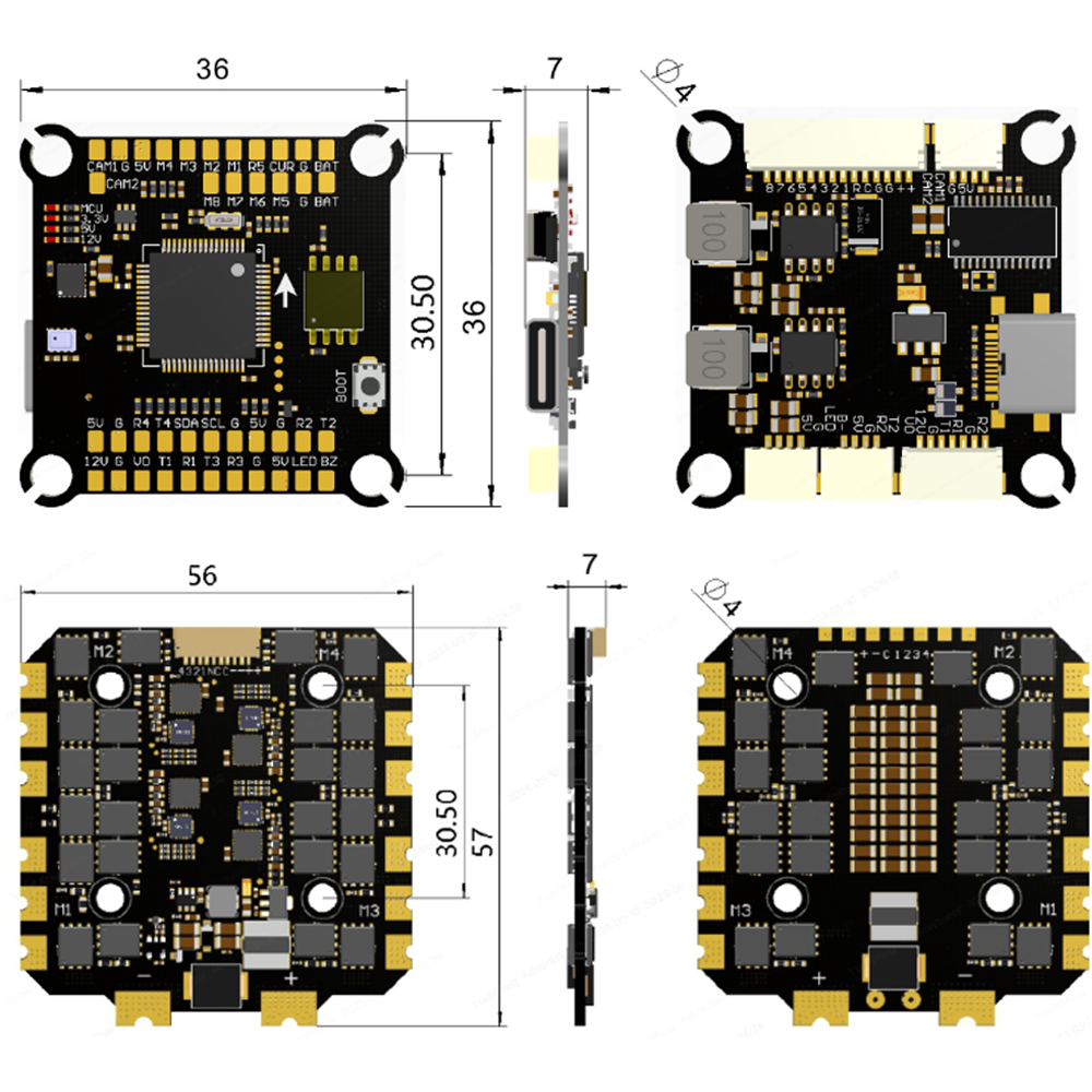 F722 F7 Flight Controller FC 3-8S Lipo with 8-bit 32-bit 8S 60A 65A 80A 100A 4IN1 BLS ESC F7 Stack, suitable for remote FPV racing drones,upbh827,F722 F7飞行控制器FC 3-8S Lipo w 8位32位8S 60A 65A 80A 100A 4IN1 BLS ESC F7堆栈，适用于远程FPV赛车无人机