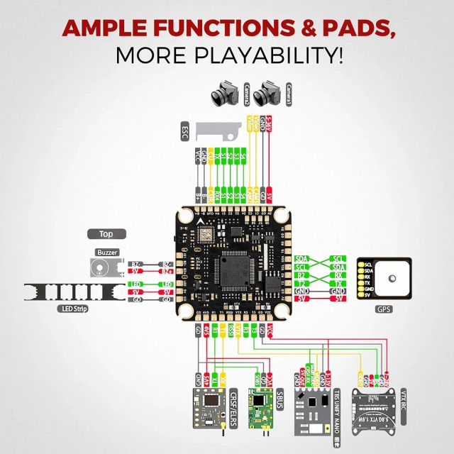 F7 FC F722 Flight Controller, 80A/100A 4-in-1 ESC, 4-8S, Stackable, ICM42688P, 30.5X30.5mm, Suitable for 13-inch FPV | 15-inch UAV