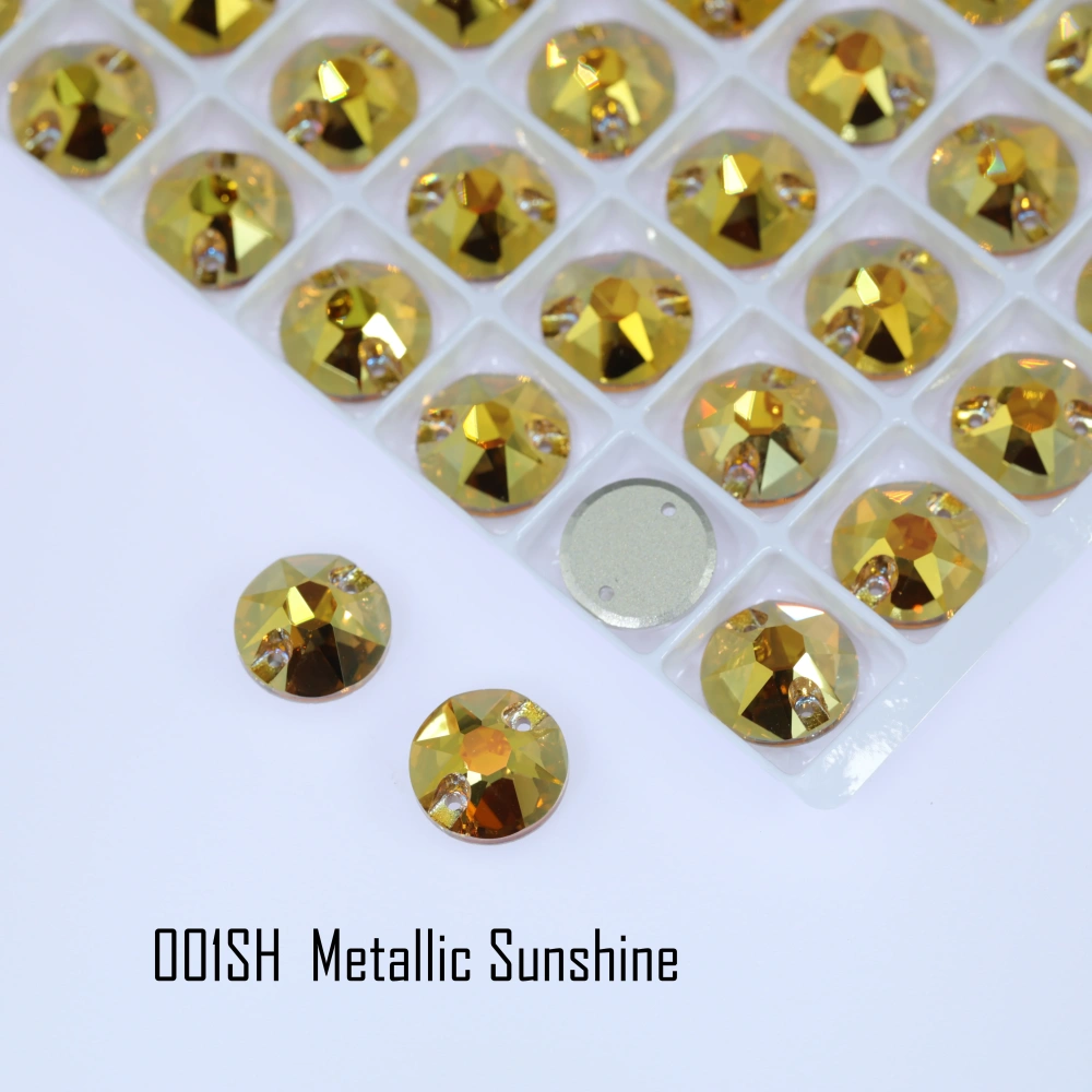 Rhinestone Xirius Sew-on Stone Crystal Plating Effect Glass Sewing Stones for Clothing Clothing Decoration Stone Hand-Sewn Stone