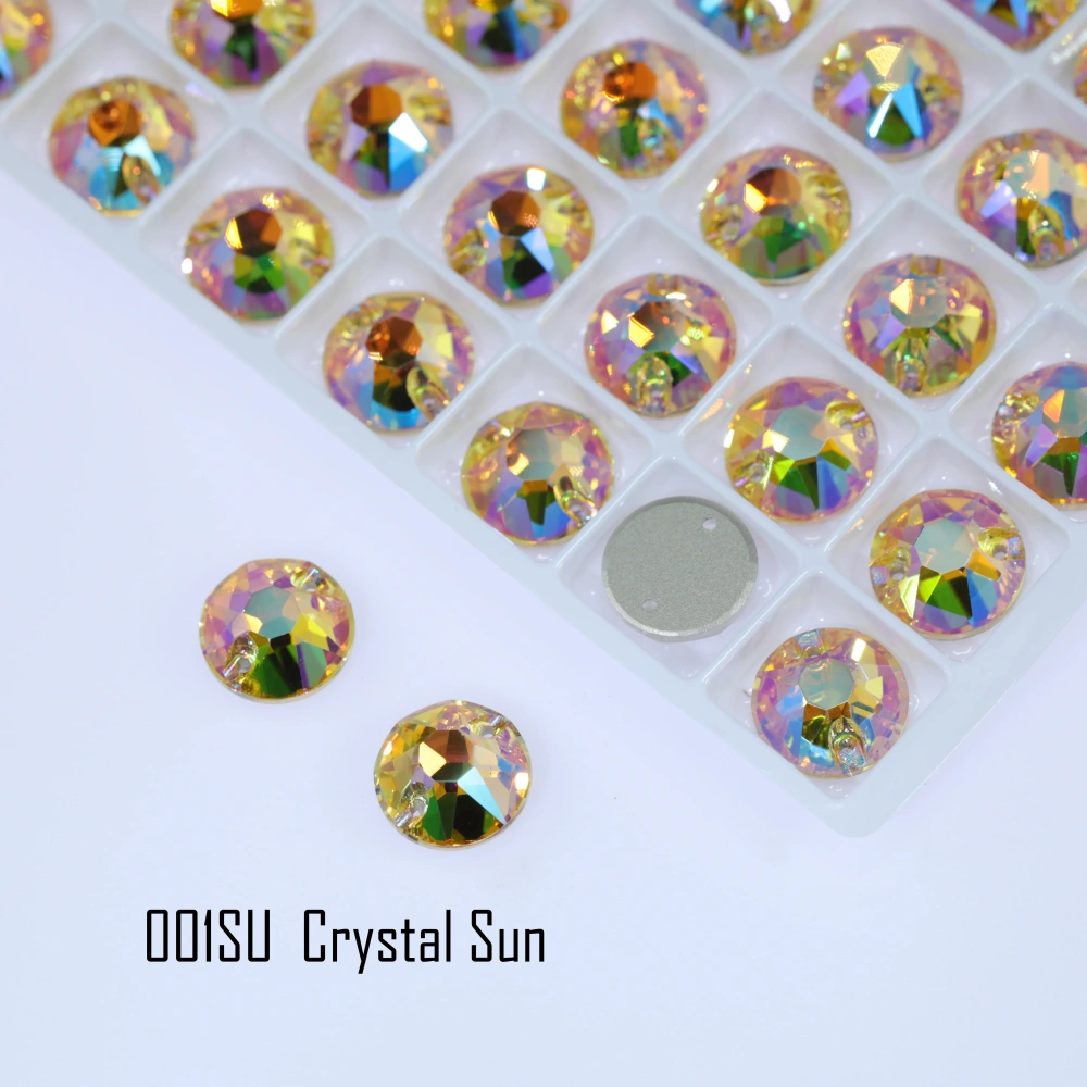 Rhinestone Xirius Sew-on Stone Crystal Plating Effect Glass Sewing Stones for Clothing Clothing Decoration Stone Hand-Sewn Stone