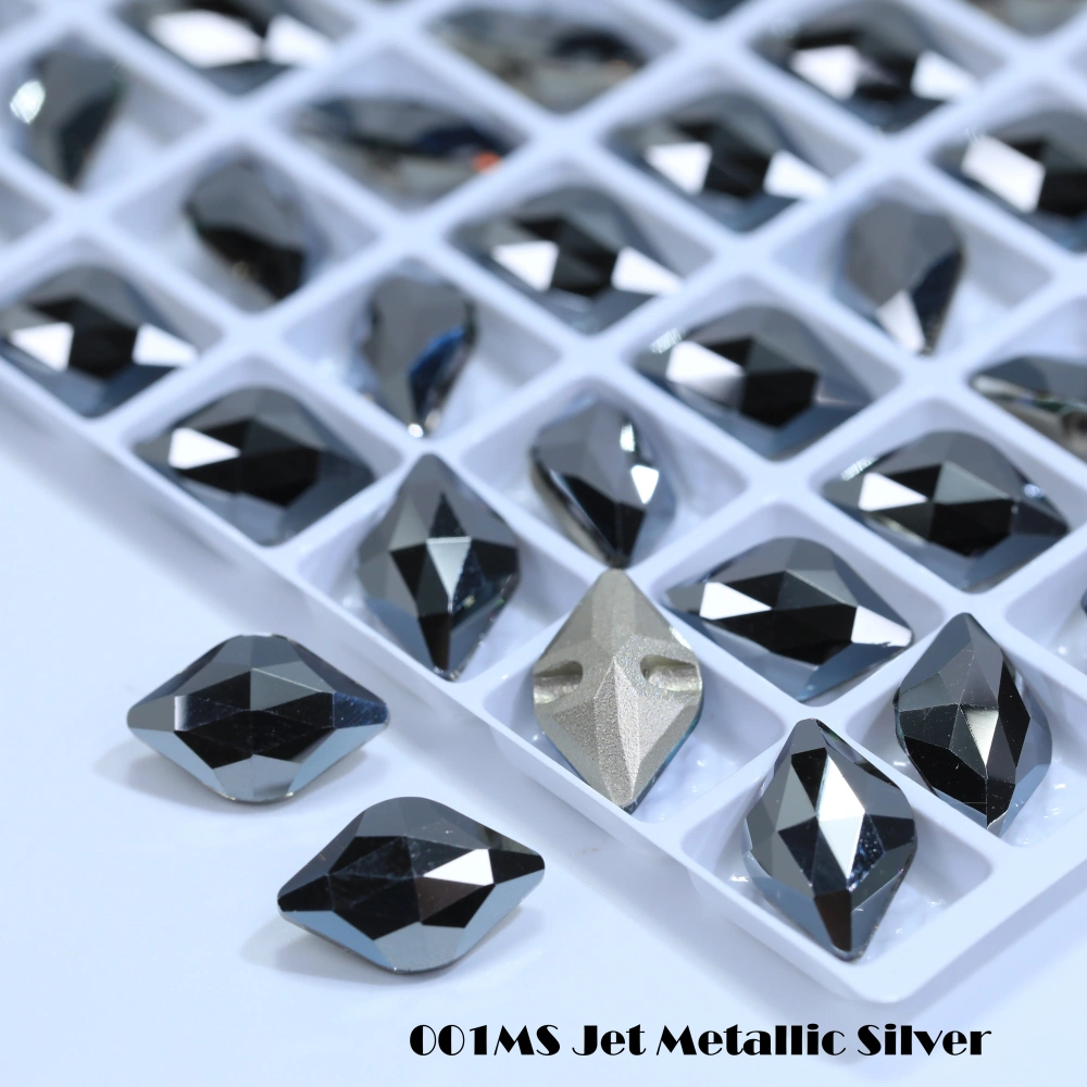 Lemon Cross Hole Glass Crystal Buttons for DIY Sewing Crafts Wedding Dress Blouse Kids Clothing Curtain and Bag Decoration