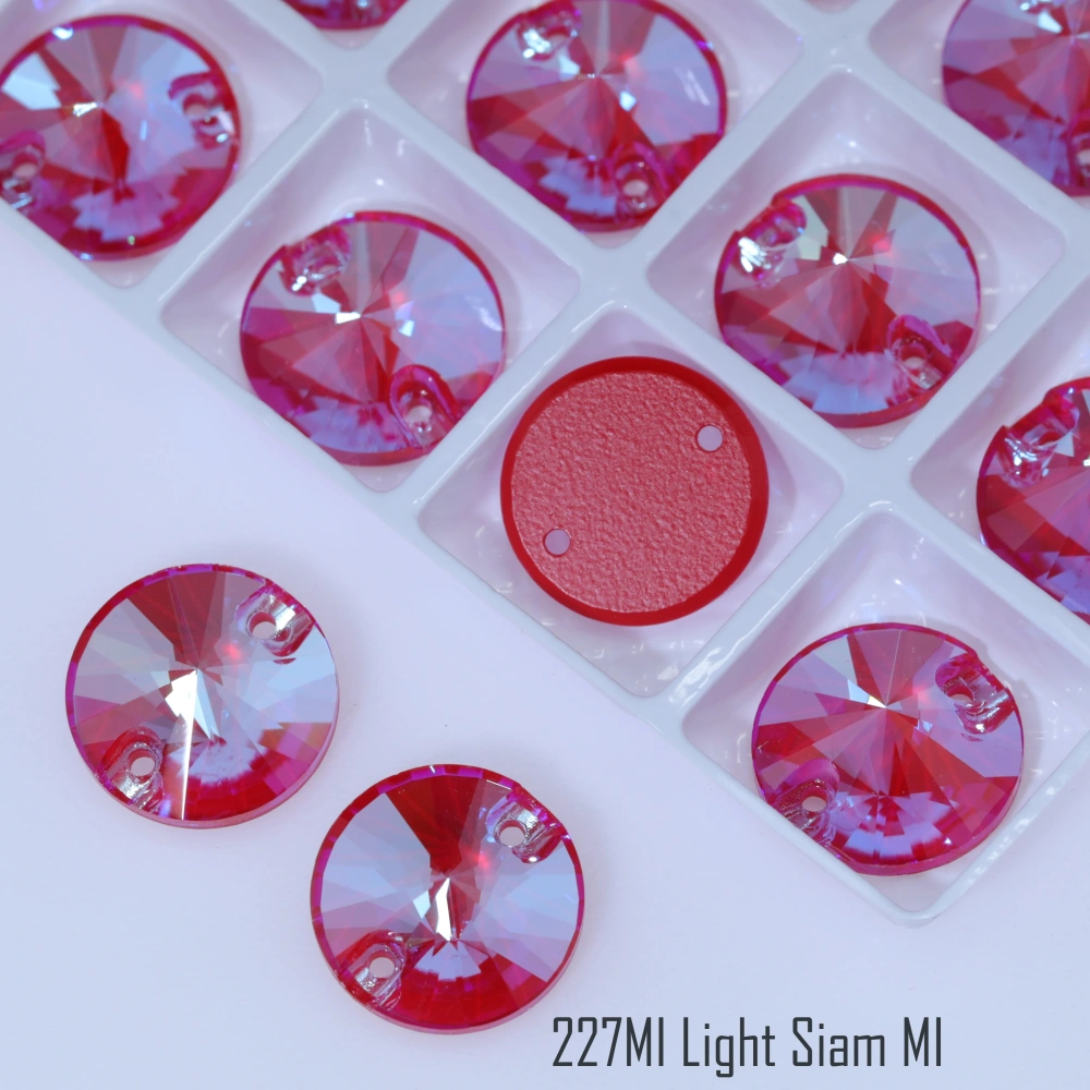 Rivoli MI Sparkling Paint Effect Sew-on Stones Premium Glass Crystal Rhinestones for Wedding Dresses  Clothing Hair Accessories