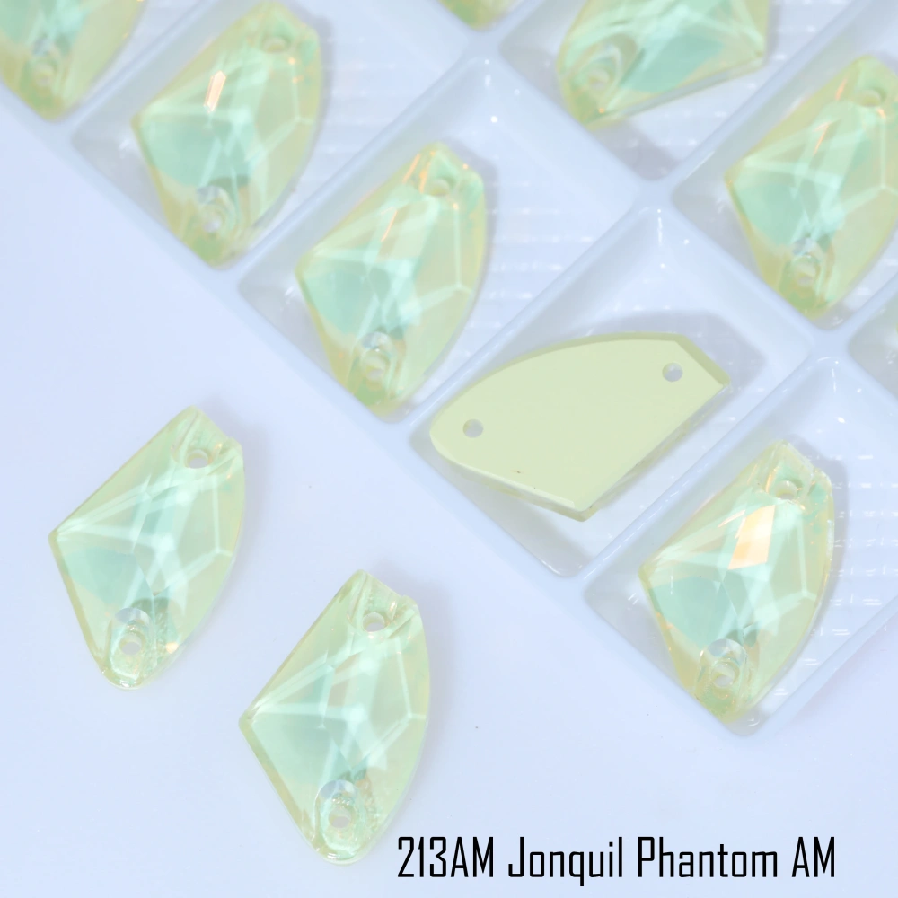 Rhinestone Galactic Sew-on Stone Crystal Paint Effect AM Top Quality Glass Crystal Sewing Stones for Clothing Flatback  Rose