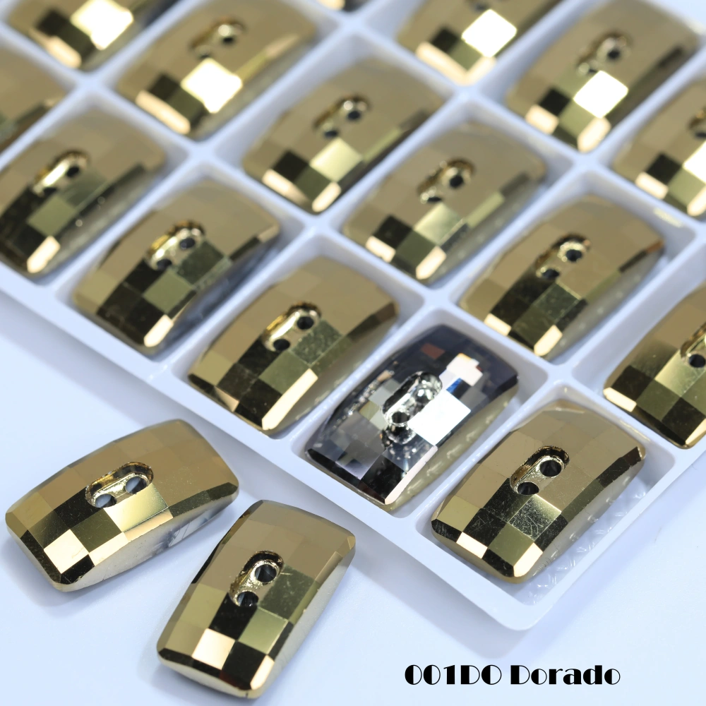 Normal Color Rhinestones Rectangle Square Chessboard Crystal Buttons Stone-Design Version DIY Garment Accessories Dress Crafts