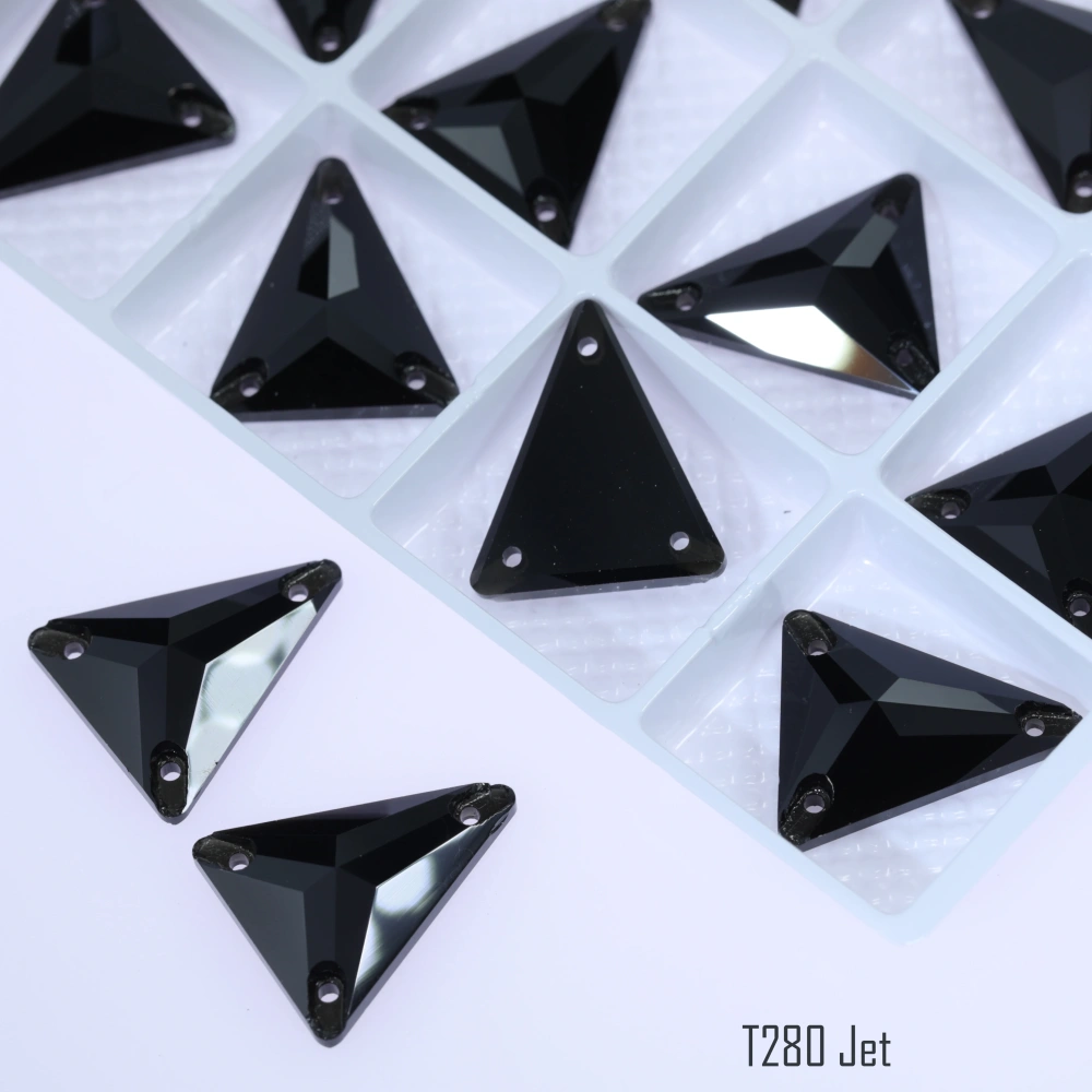 Sparkling Sewing Rhinestones Normal Color Slim Triangle Sew-on Stone 3271 Premium Grade Glass Crystal for DIY Crafts Bags Shoes