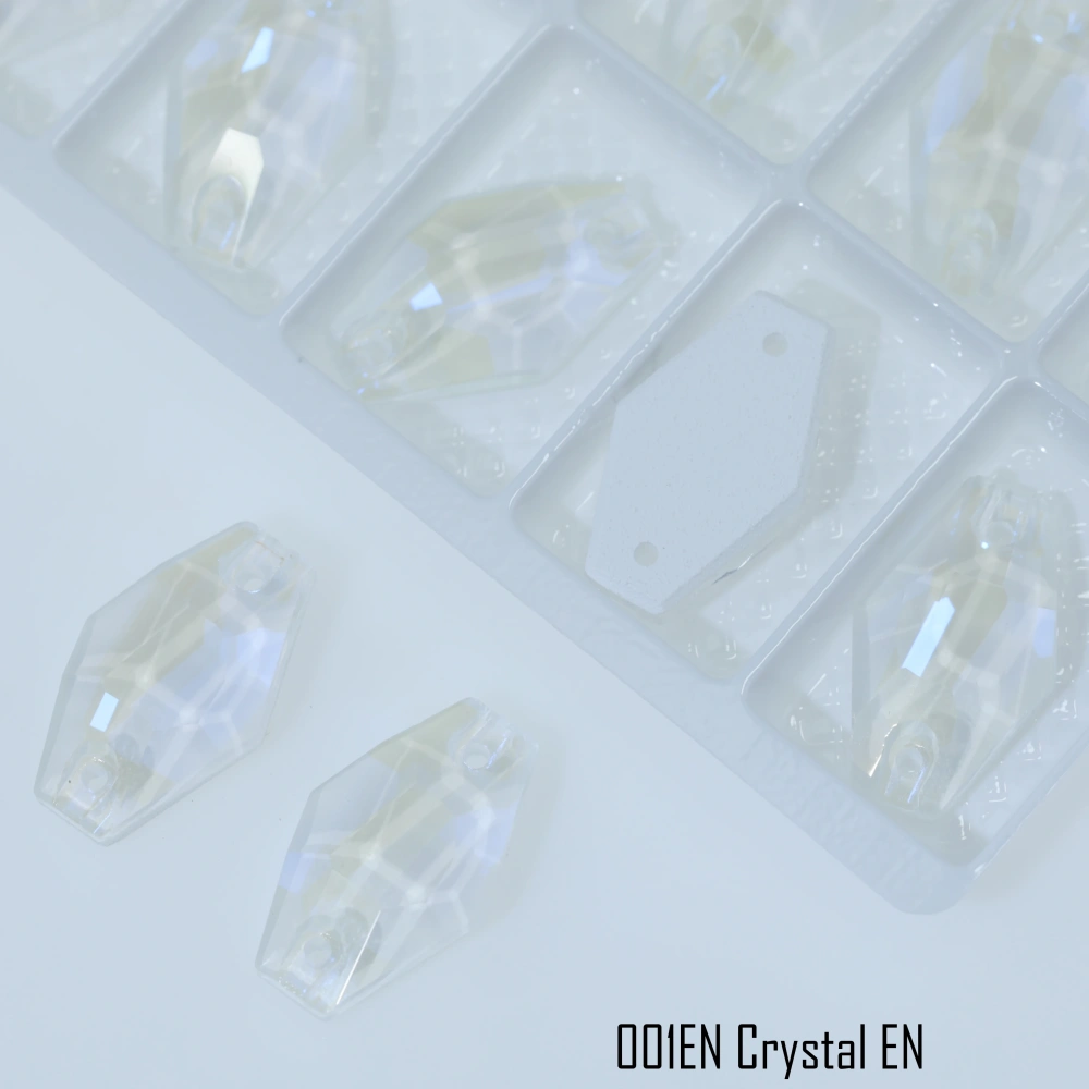 EN Vase-shaped Sew-On Glass Crystal Iridescent Sparkle DIY Craft Supplies For Clothing Phone Case Hair Accessories Embellishment