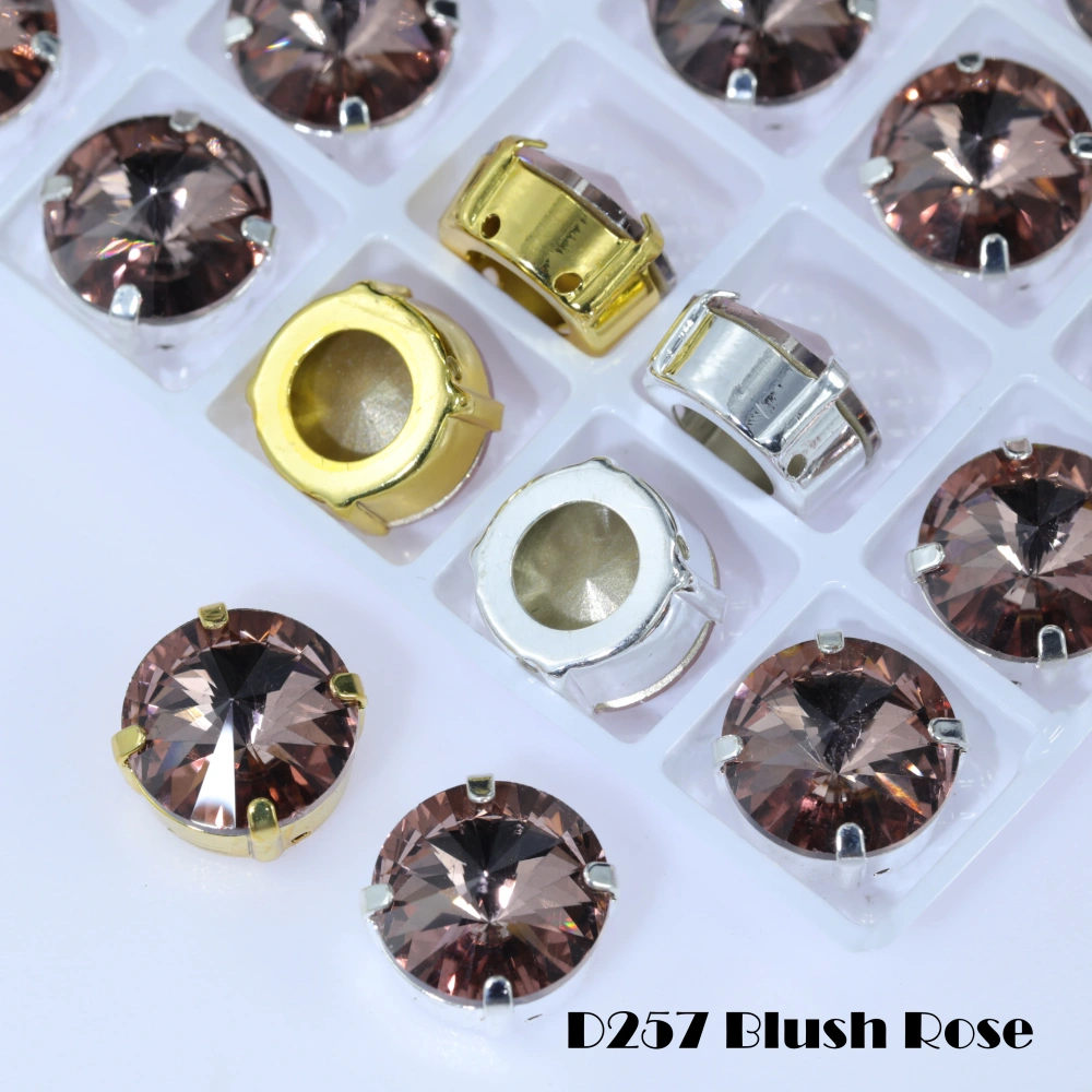 Premium Satellite Shape Sew-on Rivoli Fancy Stones Color Coated Glass Strass Bling DIY Craft Phone Case Deco Hair Bows Clothing