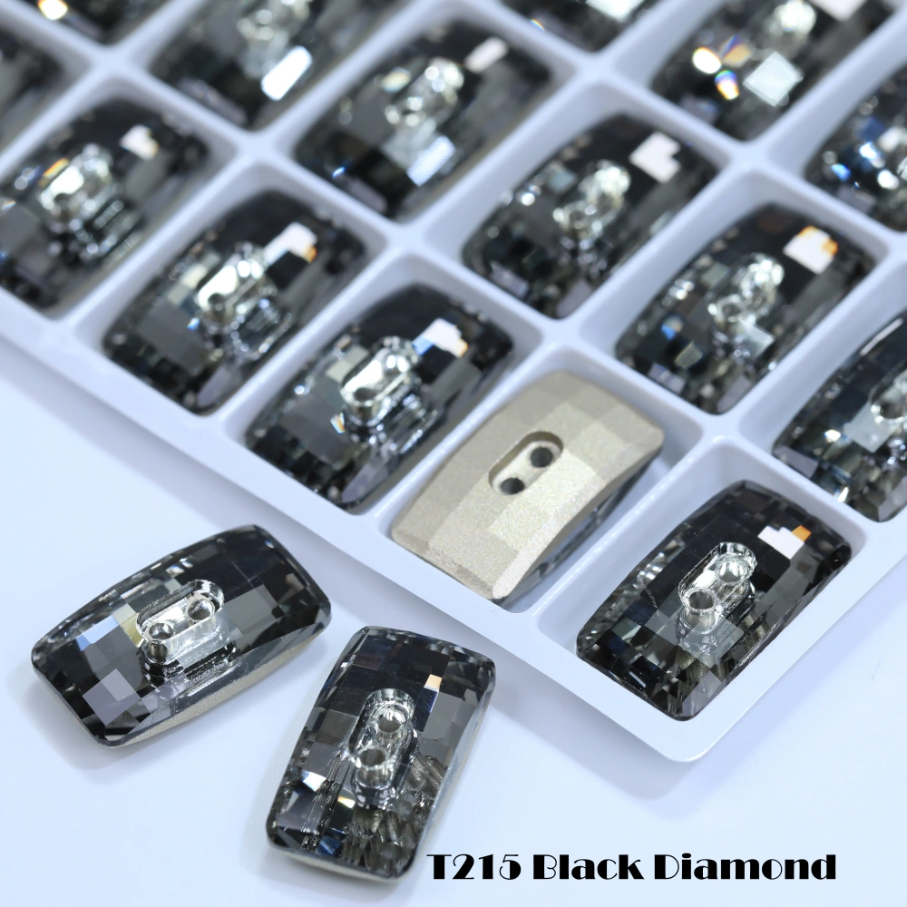 Normal Color Rhinestones Rectangle Square Chessboard Crystal Buttons Stone-Design Version DIY Garment Accessories Dress Crafts