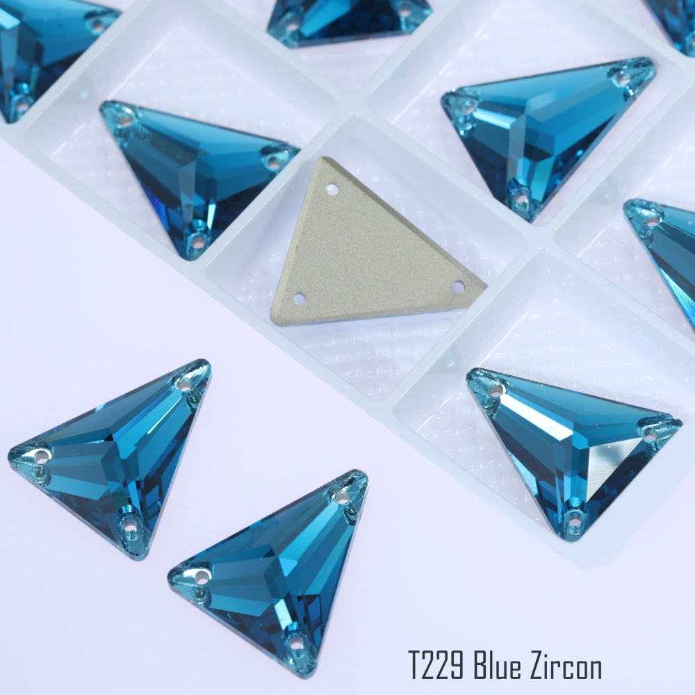 Sparkling Sewing Rhinestones Normal Color Slim Triangle Sew-on Stone 3271 Premium Grade Glass Crystal for DIY Crafts Bags Shoes