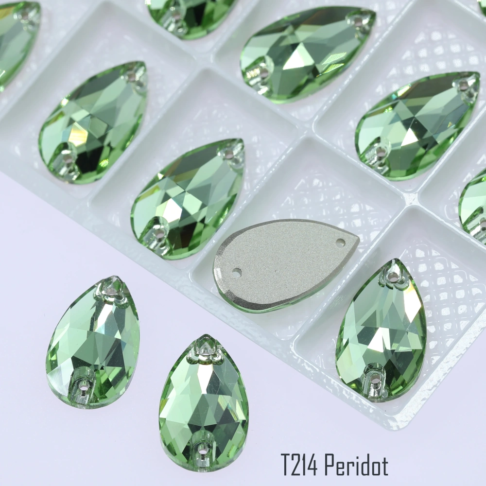 Drop Rhinestone Teardrop Sew On Rhinestone Flatback Crystal Glass Strass Sewing Stones For Clothes Decoration Top Quality Rose