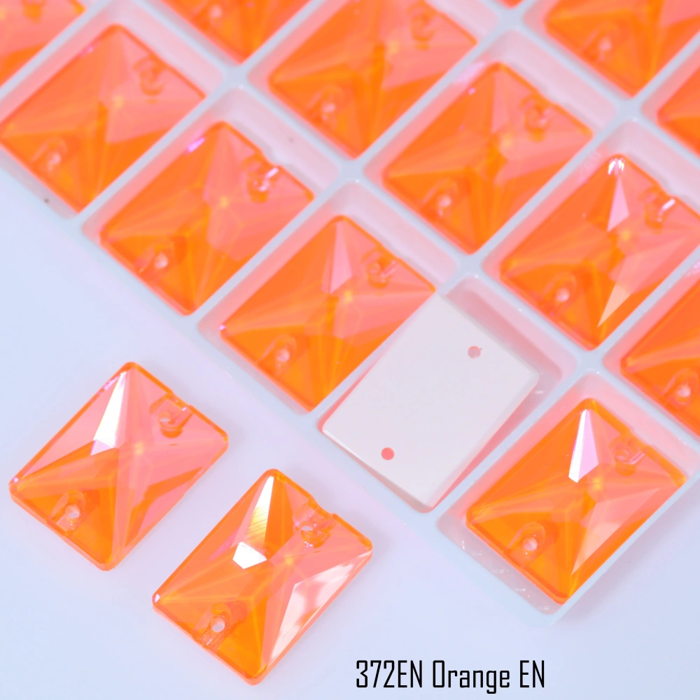 Sparkling Rectangular Right-Angle EN Sew-On Glass Stones White Glossy Finish For Phone Case Bedazzling Hair Bow Clothing DIY