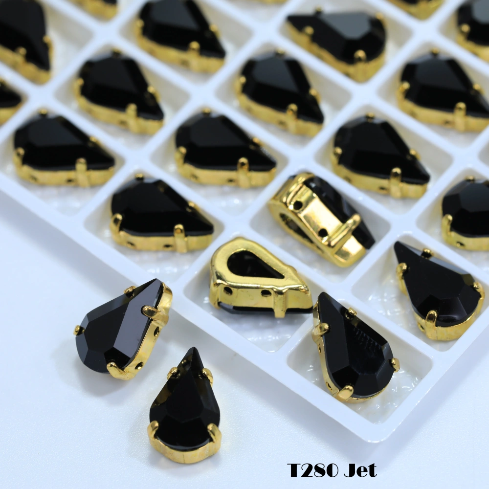 Top Grade Glass Thin Claw Rhinestones Pointed Back Sew on Crystals in Mixed Colors Garment Shoes Bags DIY Crafts Jewelry Wedding