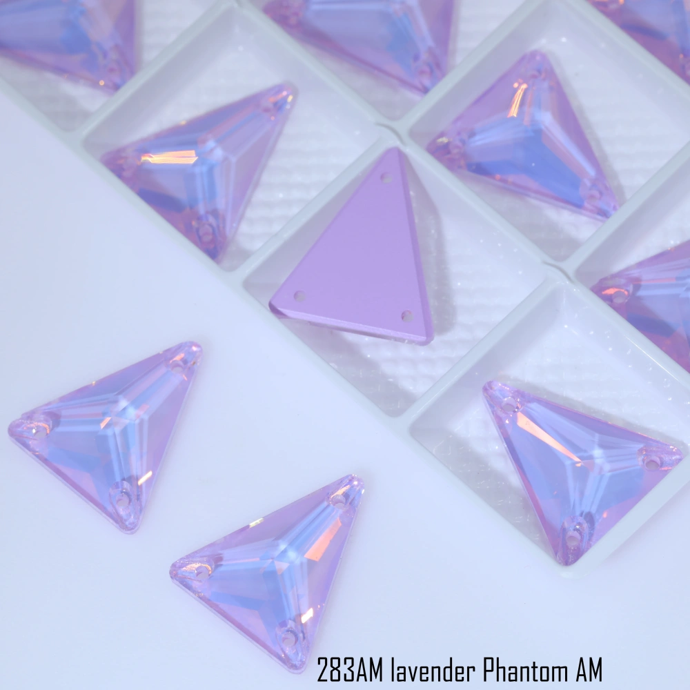 Slim Triangle Sew-on Stone Crystal Paint Effect AM EN Glass Sewing Rhinestone For Clothing Wedding Dress Sparkling Fancy Sewing