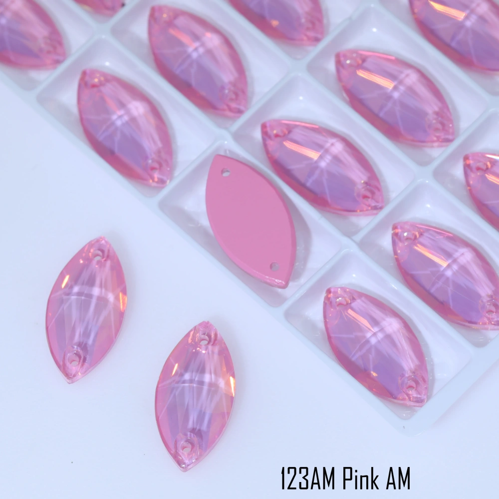 AM Premium Sparkly Glass Crystal Horse Eye AM Sew On Rhinestones For DIY Crafts Bridal Dress Garment Decoration Accessories Art