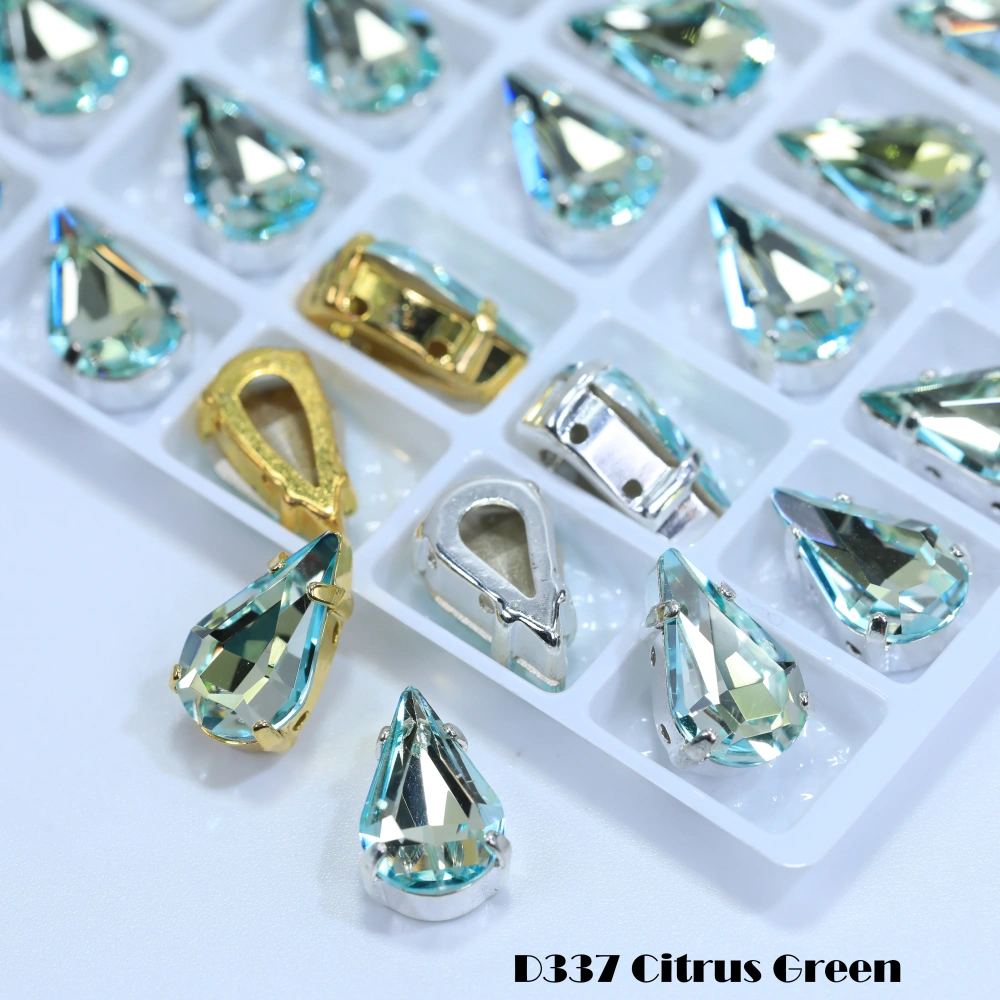 Top Grade Glass Thin Claw Rhinestones Pointed Back Sew on Crystals in Mixed Colors Garment Shoes Bags DIY Crafts Jewelry Wedding