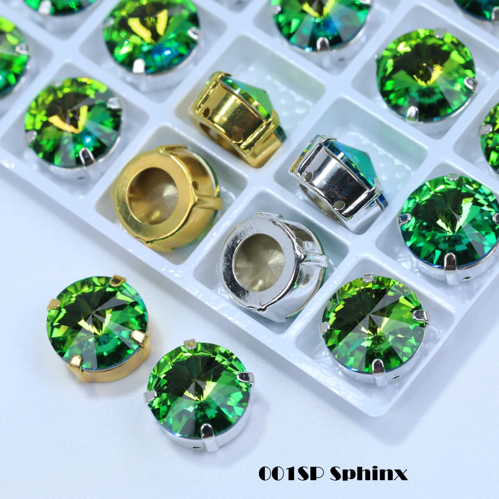 Satellite Shape Sew-on Rhinestones White Coated High Quality Glass Crystal DIY Phone Case Hair Bows Clothing Decoration Crafts