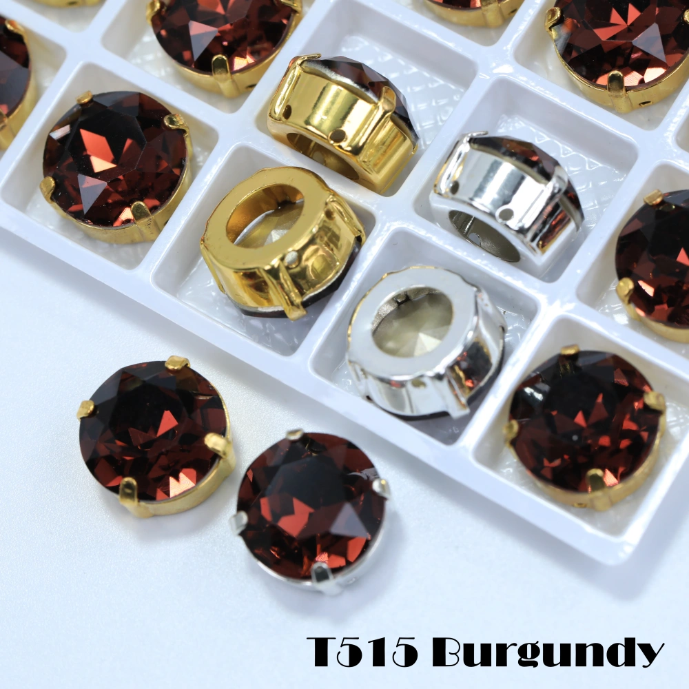 Size6-12 Top Quality DIY Crafts Sharp Bottom Fancy Gemstone Claw Drill Sew On Flatback Shiny Glass Crystal Rhinestones for Cloth