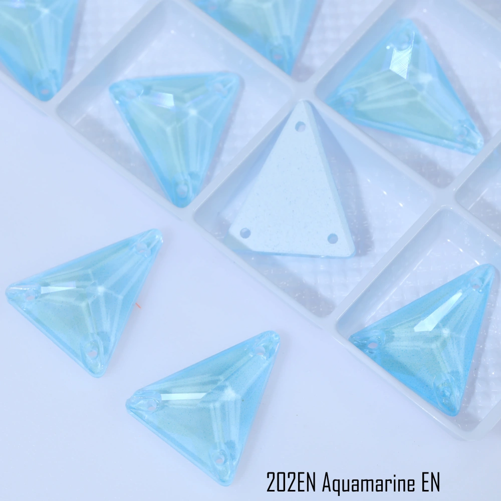 Slim Triangle Sew-on Stone Crystal Paint Effect AM EN Glass Sewing Rhinestone For Clothing Wedding Dress Sparkling Fancy Sewing