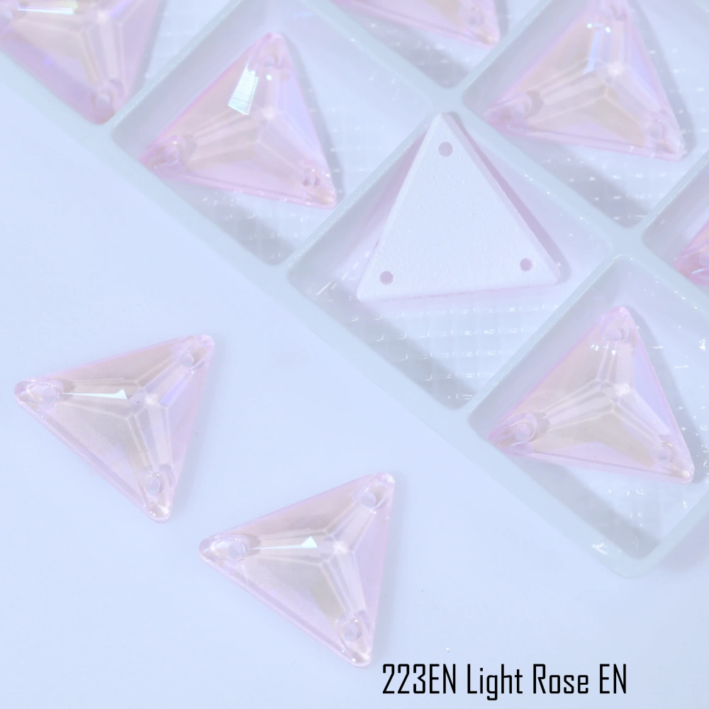 EN Triangle Sew-on Stone Crystal Paint Effect Top Quality Sparkling Fancy glass Rhinestones Glass Sewing Stones for Clothing