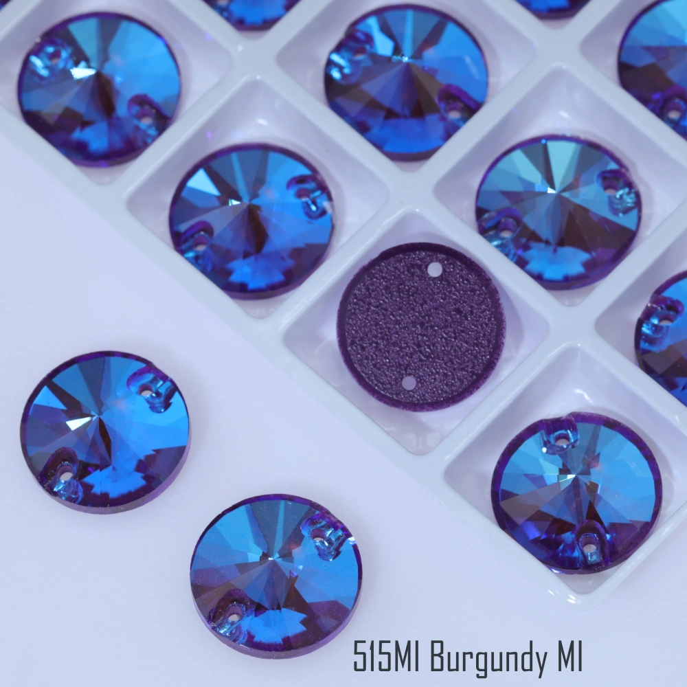 Rivoli MI Sparkling Paint Effect Sew-on Stones Premium Glass Crystal Rhinestones for Wedding Dresses  Clothing Hair Accessories