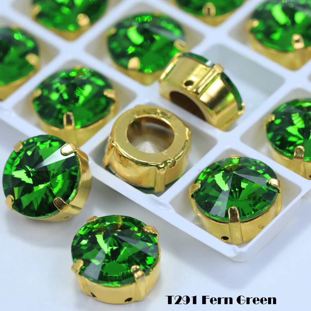 Premium Satellite Shape Sew-on Rivoli Fancy Stones Color Coated Glass Strass Bling DIY Craft Phone Case Deco Hair Bows Clothing