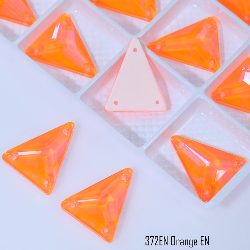 Slim Triangle Sew-on Stone Crystal Paint Effect AM EN Glass Sewing Rhinestone For Clothing Wedding Dress Sparkling Fancy Sewing