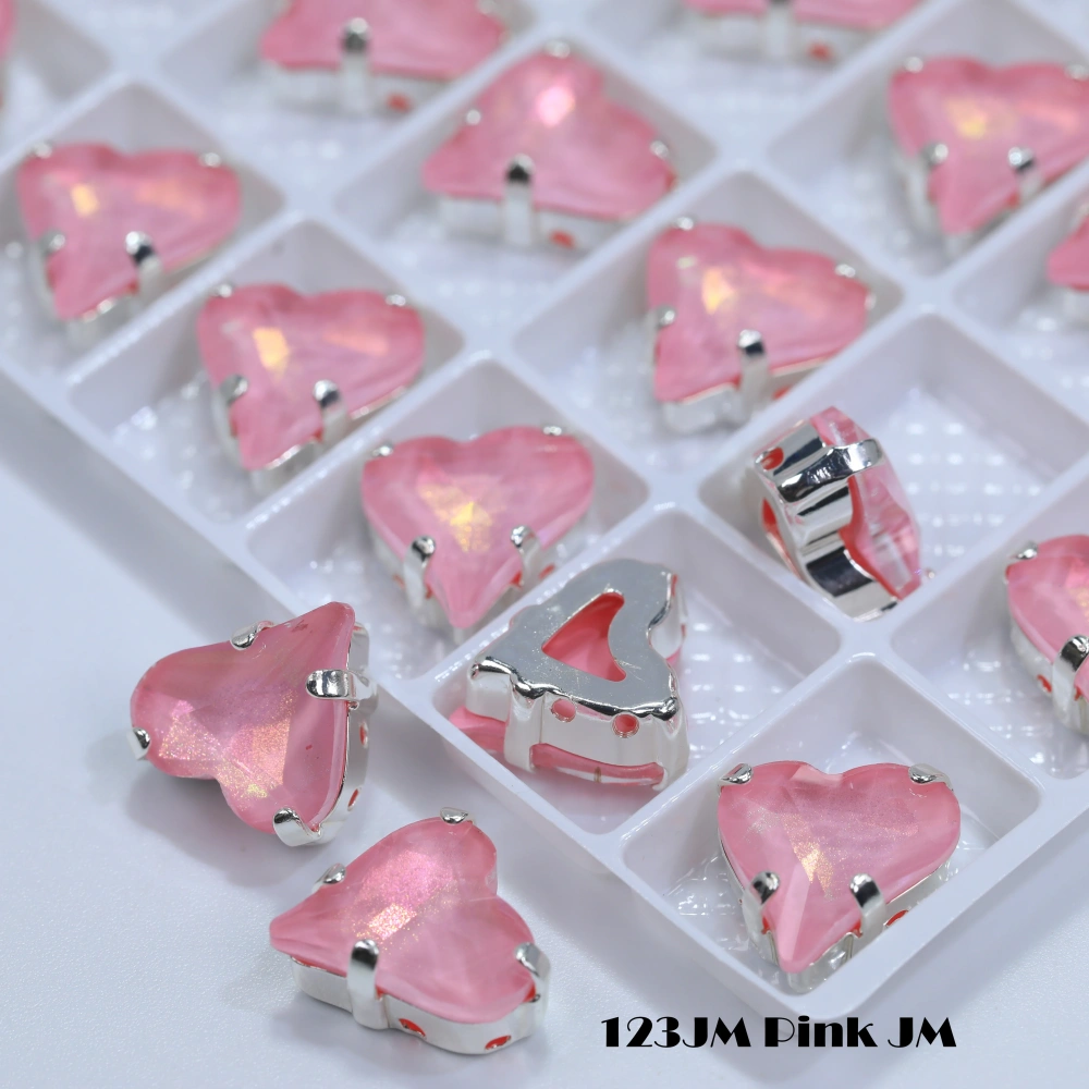 Sweet Heart Fancy Stone Claw Rhinestones Bright Lacquer Finish Plating Effect Top Quality Shine Crystal for Clothing Decoration