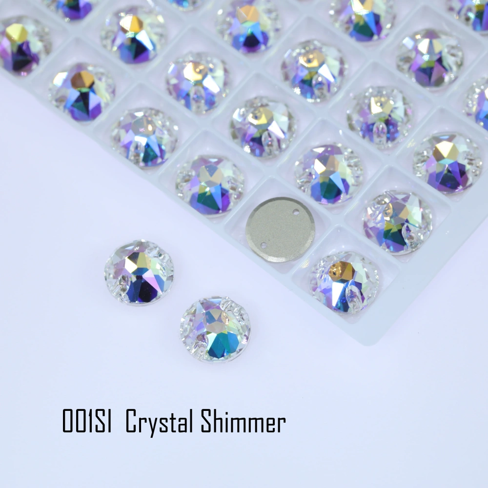 Rhinestone Xirius Sew-on Stone Crystal Plating Effect Glass Sewing Stones for Clothing Clothing Decoration Stone Hand-Sewn Stone