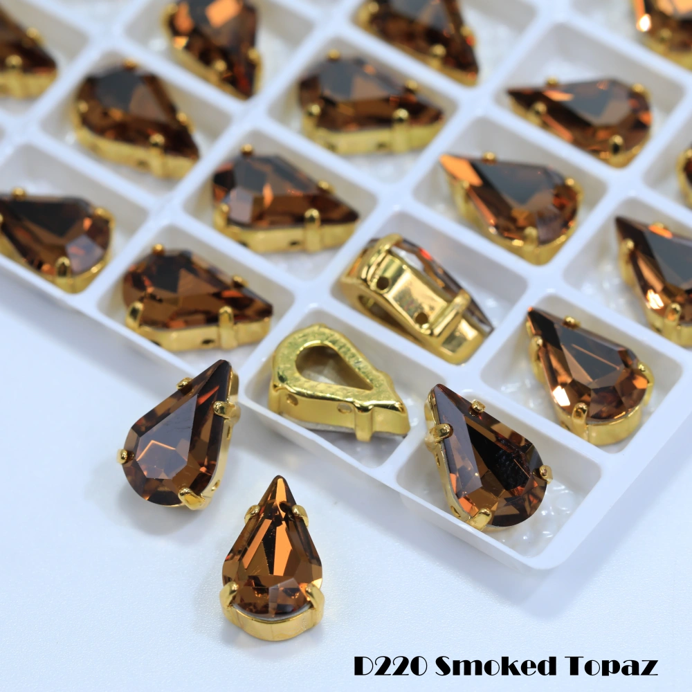 Top Grade Glass Thin Claw Rhinestones Pointed Back Sew on Crystals in Mixed Colors Garment Shoes Bags DIY Crafts Jewelry Wedding