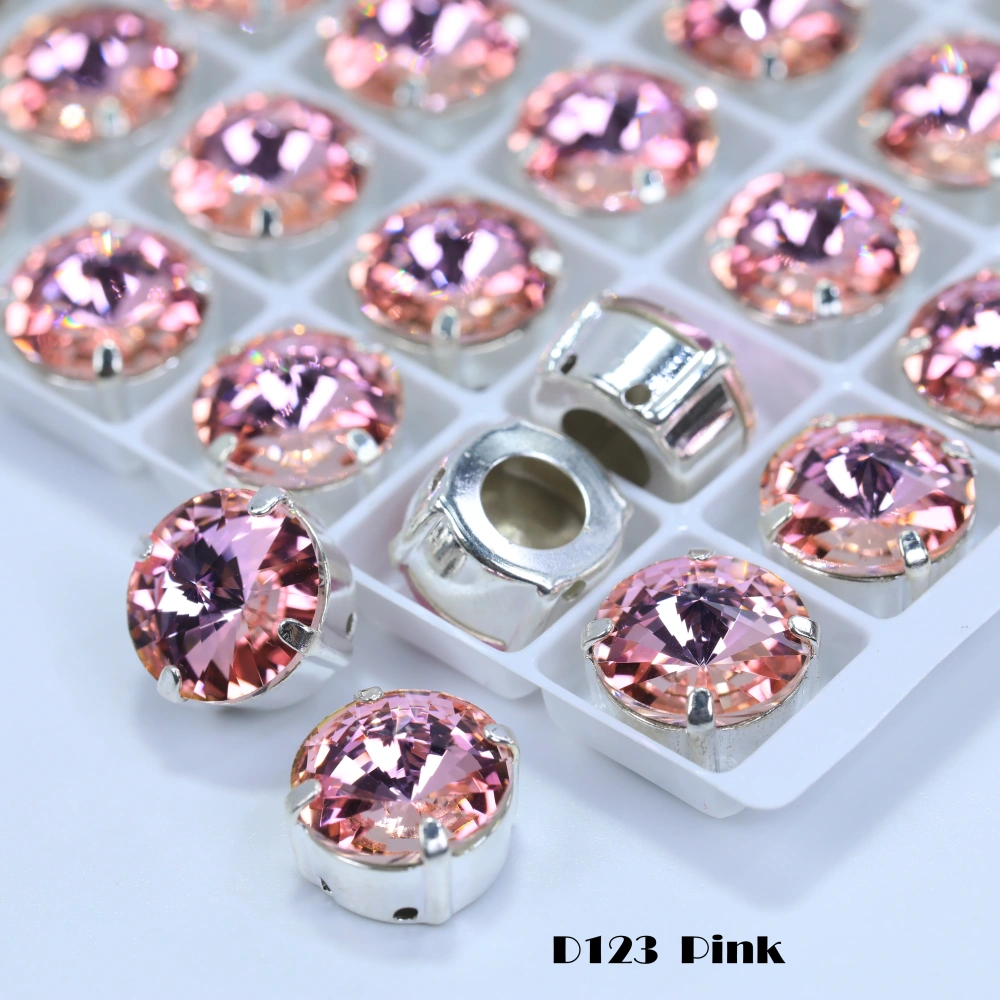 Premium Satellite Shape Sew-on Rivoli Fancy Stones Color Coated Glass Strass Bling DIY Craft Phone Case Deco Hair Bows Clothing