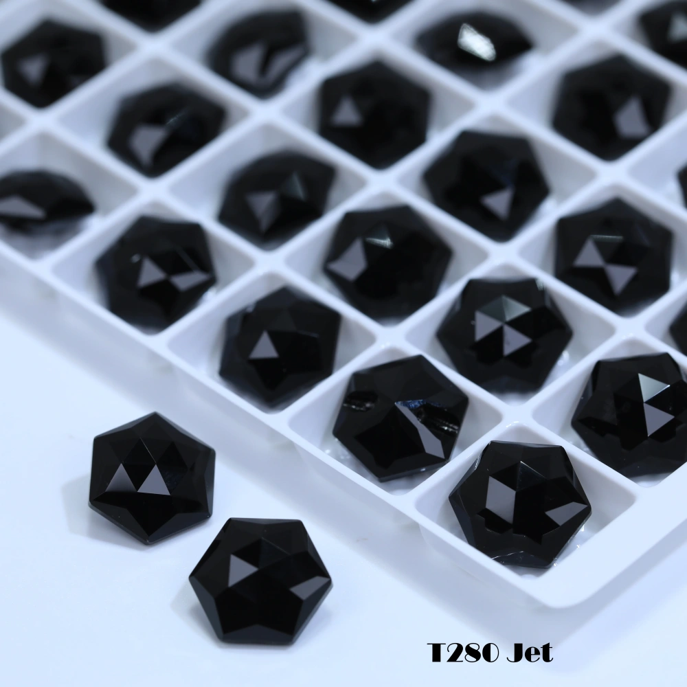 Hexagon Cross Hole Shank Buttons Metal Alloy Fasteners for Clothing Coat Jacket Shirt DIY Sewing Craft Accessories