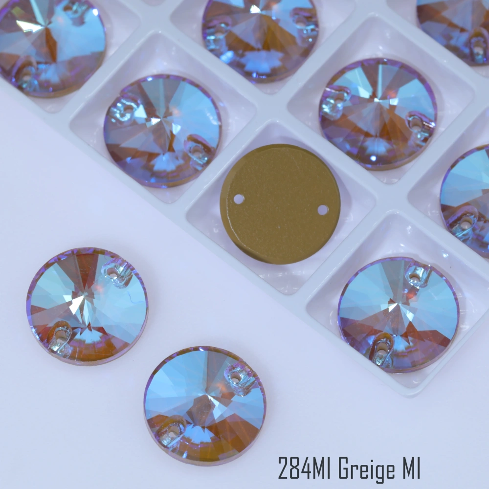 Rivoli MI Sparkling Paint Effect Sew-on Stones Premium Glass Crystal Rhinestones for Wedding Dresses  Clothing Hair Accessories