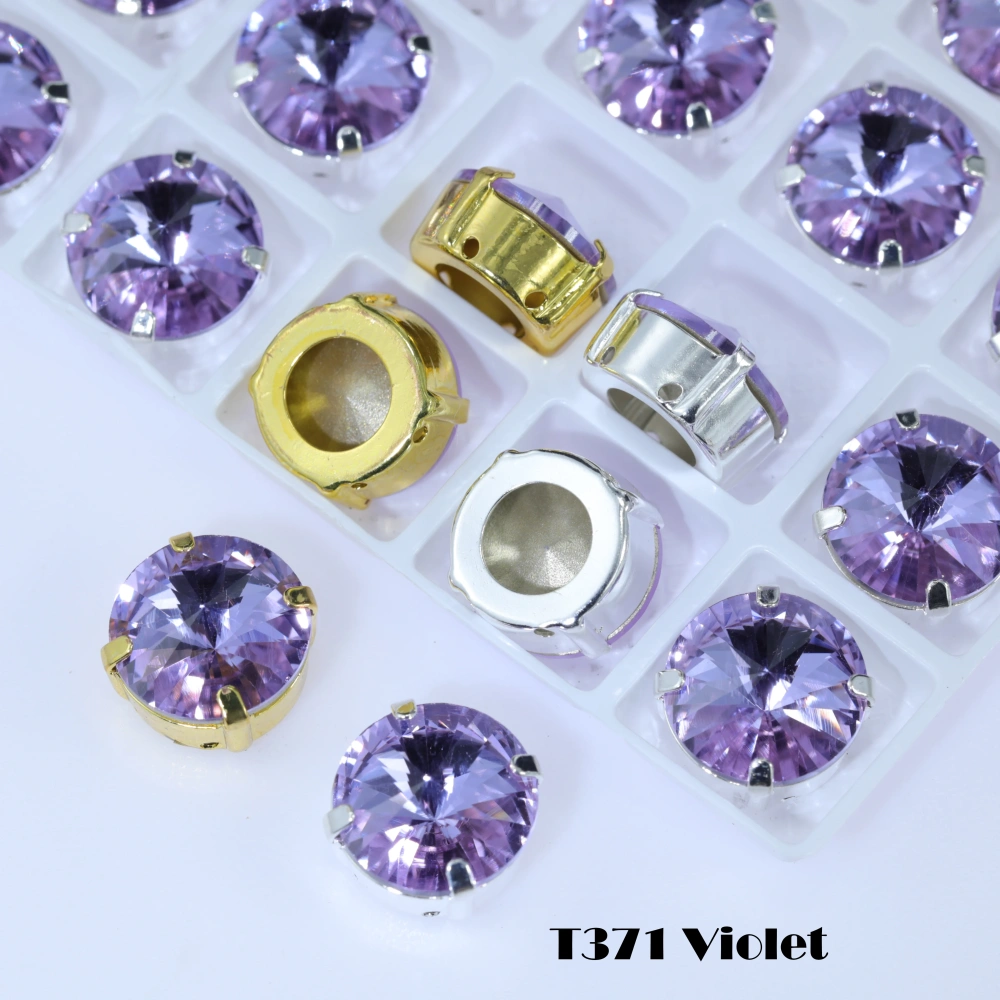 Premium Satellite Shape Sew-on Rivoli Fancy Stones Color Coated Glass Strass Bling DIY Craft Phone Case Deco Hair Bows Clothing